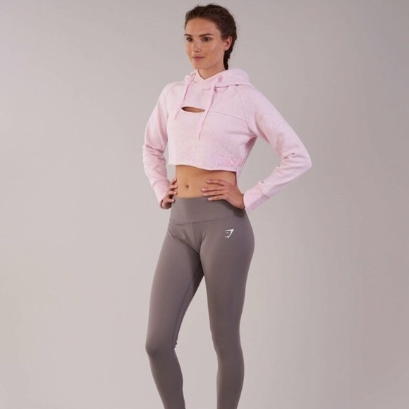 *SOLD!!!* Gymshark cropped hoodie pink - Picture 2 of 2